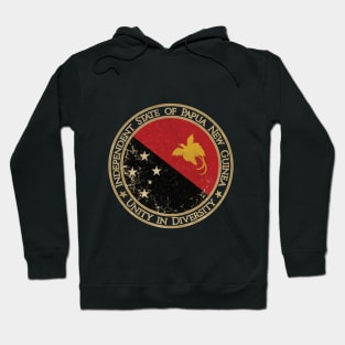 Vintage Independent State of Papua New Guinea Oceania Oceanian Flag Hoodie